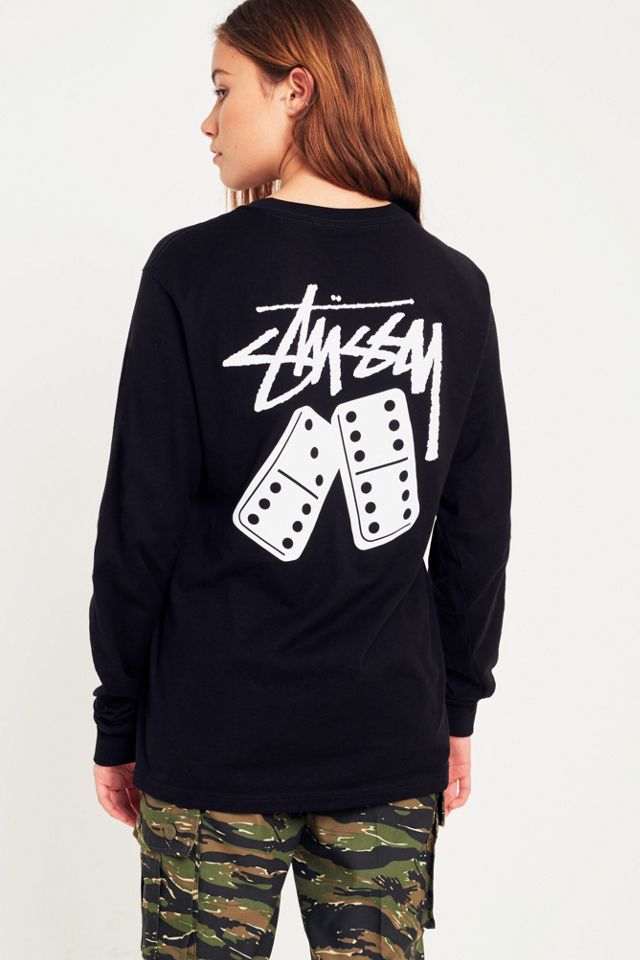 Stussy Dominos Camiseta negra de manga larga #3