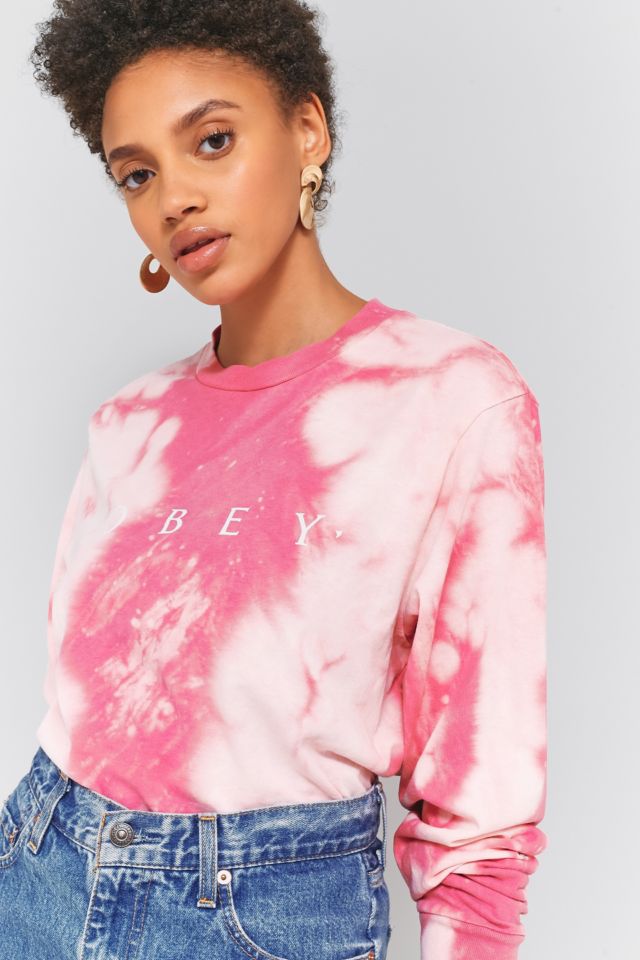 Obey tie dye sweatshirt sales