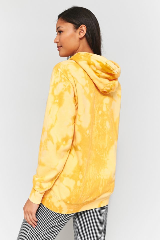 Obey – Hoodie mit ausgebleichtem Batikdesign in Gelb #3