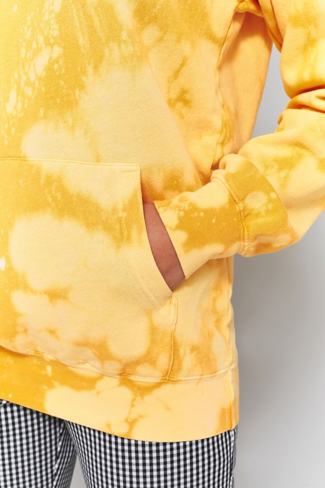 Obey – Hoodie mit ausgebleichtem Batikdesign in Gelb #4