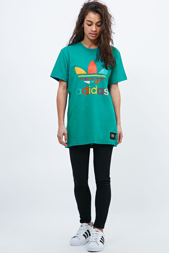 adidas X Pharrell Supercolor Tee in Turquoise | Urban Outfitters UK