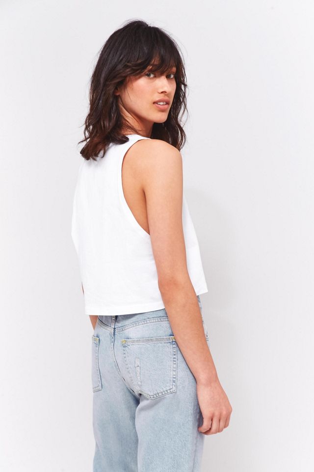 Calvin Klein White Logo Cropped Tank Top #3