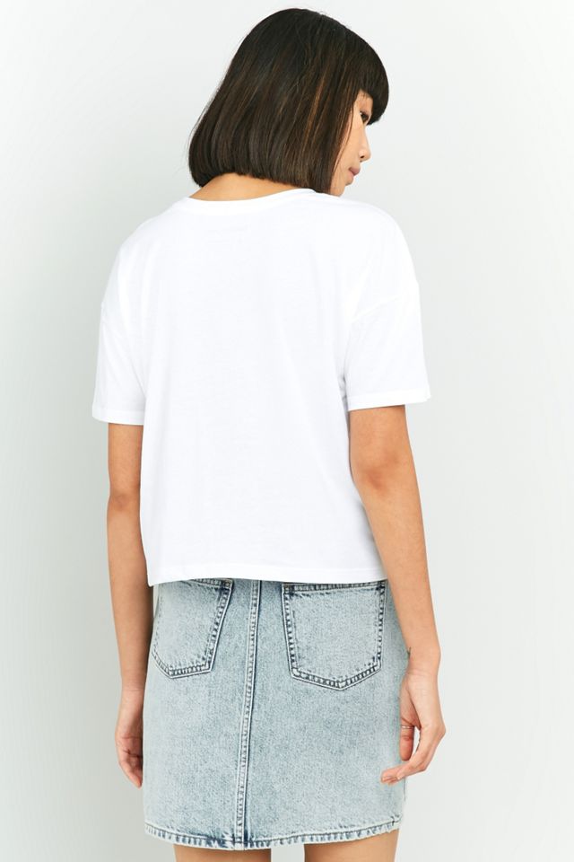 Calvin Klein Camiseta de bolsillo recortada blanca #3