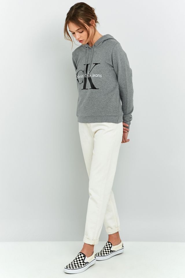 Calvin Klein Grey Logo Hoodie #1