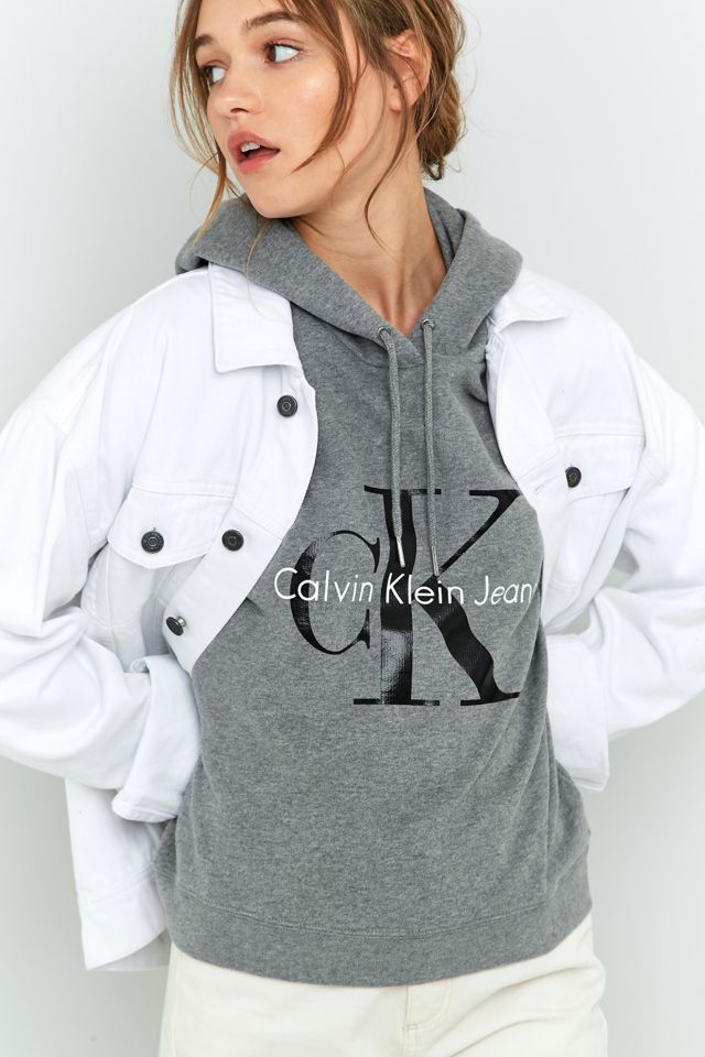 Calvin Klein Grey Logo Hoodie #5