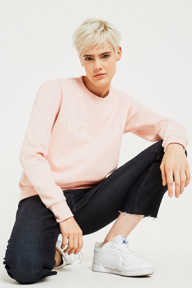 Calvin Klein Pink Half Logo Sweatshirt #2