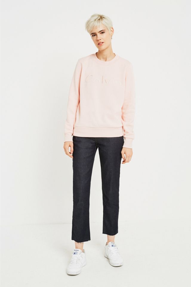 Calvin Klein Pink Half Logo Sweatshirt #4