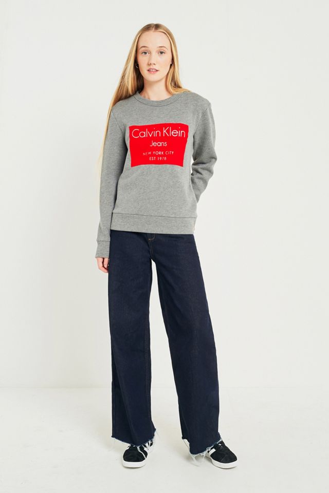 Calvin Klein Jeans Flocked Box Logo Felpa #4