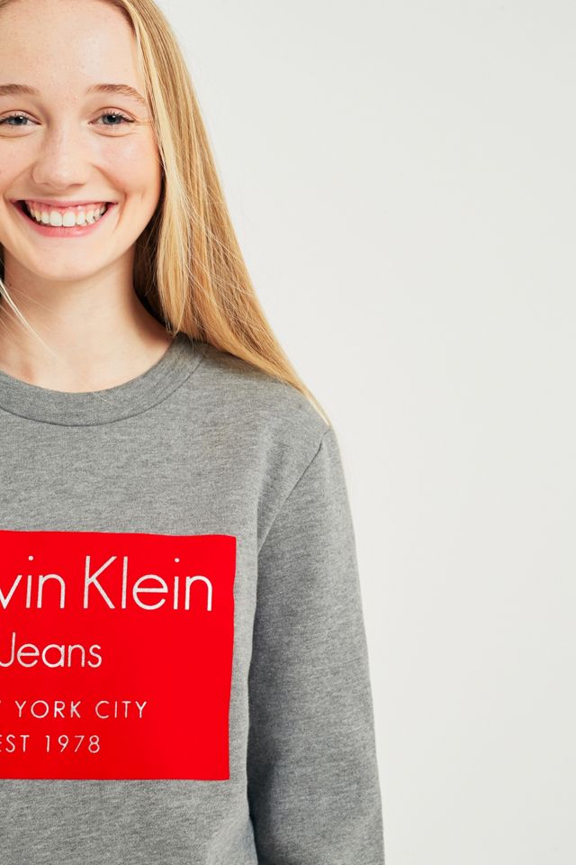 Calvin Klein Jeans Flocked Box Logo Felpa #5