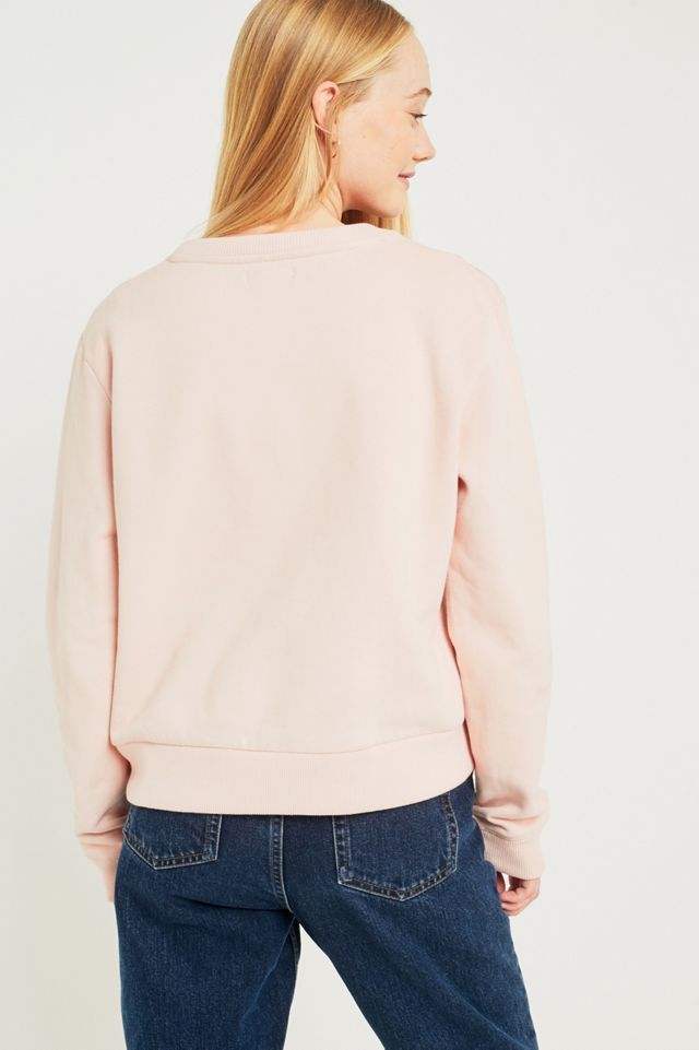 Calvin Klein Jeans Pink Metallic Logo Sweatshirt #3