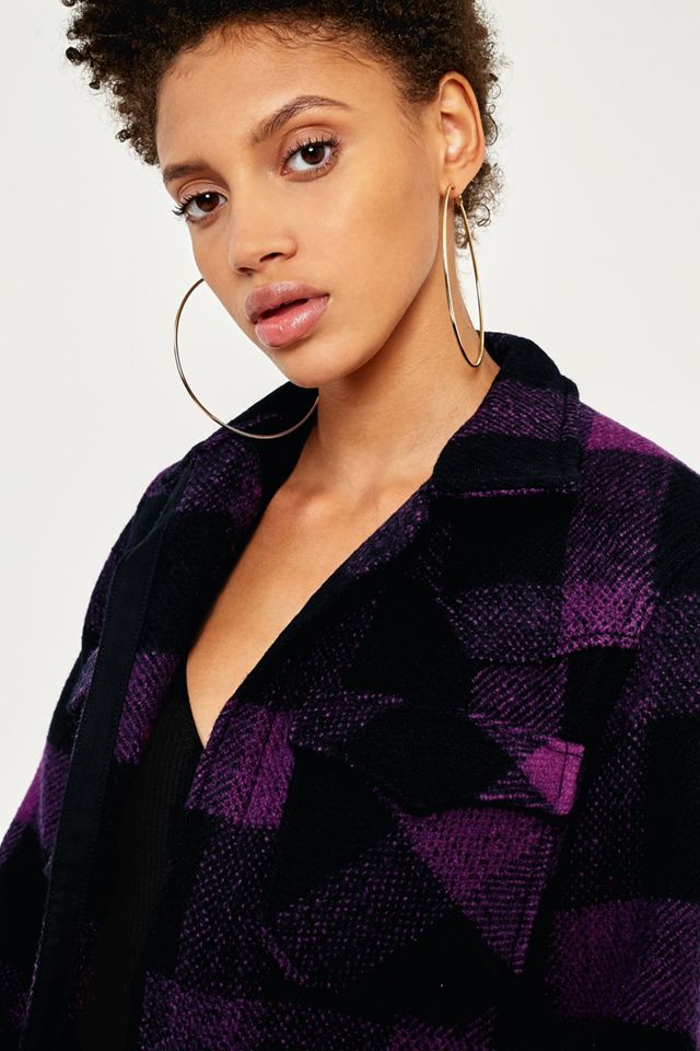Aries Black & Purple Plaid Shirt #2