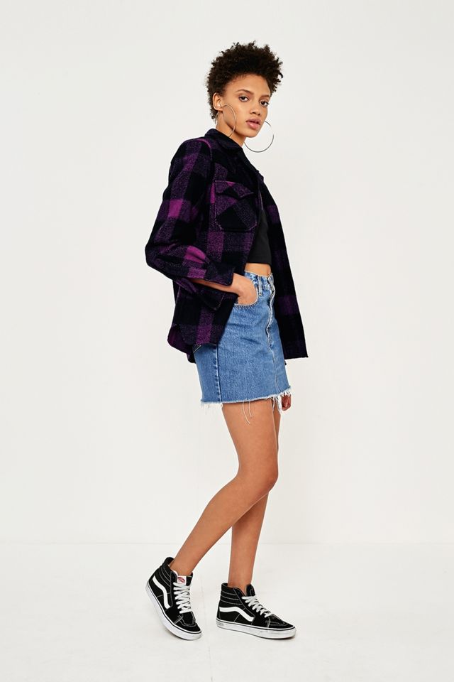 Aries Black & Purple Plaid Shirt #5
