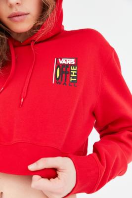 red vans cropped hoodie