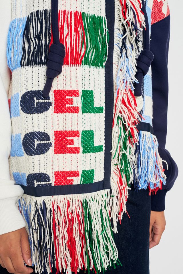Angel Chen Jacquard Logo Fringed Hoodie #5