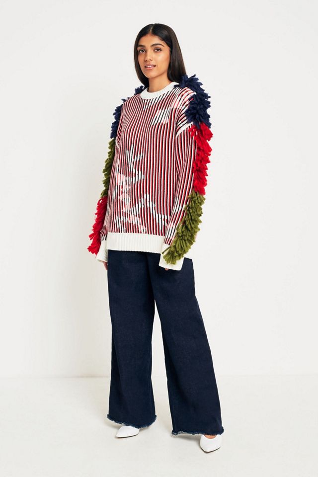 Angel Chen - Pull rayé lézard à franges #4