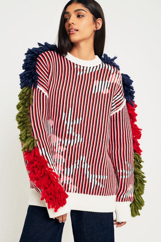 Angel Chen - Pull rayé lézard à franges #5
