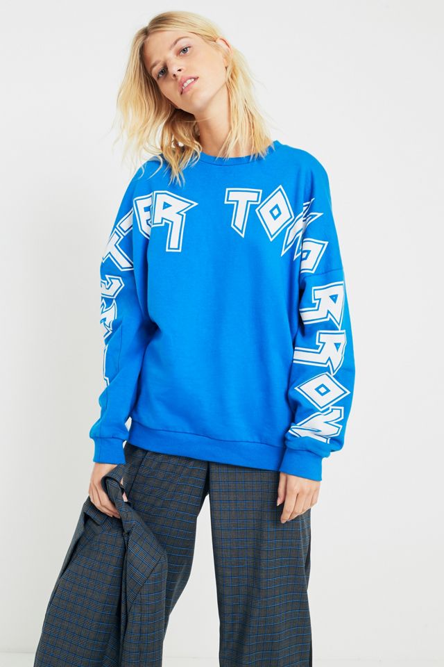 Gestuz Logan A Better Tomorrow Blue Pullover Sweatshirt #1