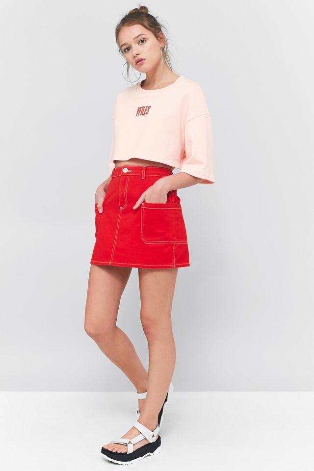 VFILES Pink Cropped T-Shirt #4