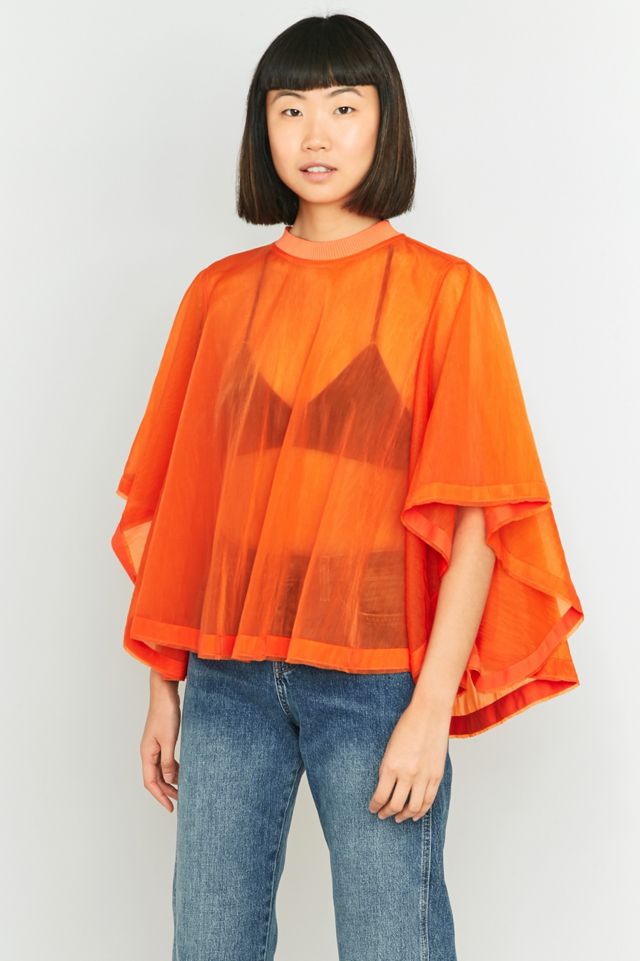 G.V.G.V. Naranja Sheer Flare Top #4