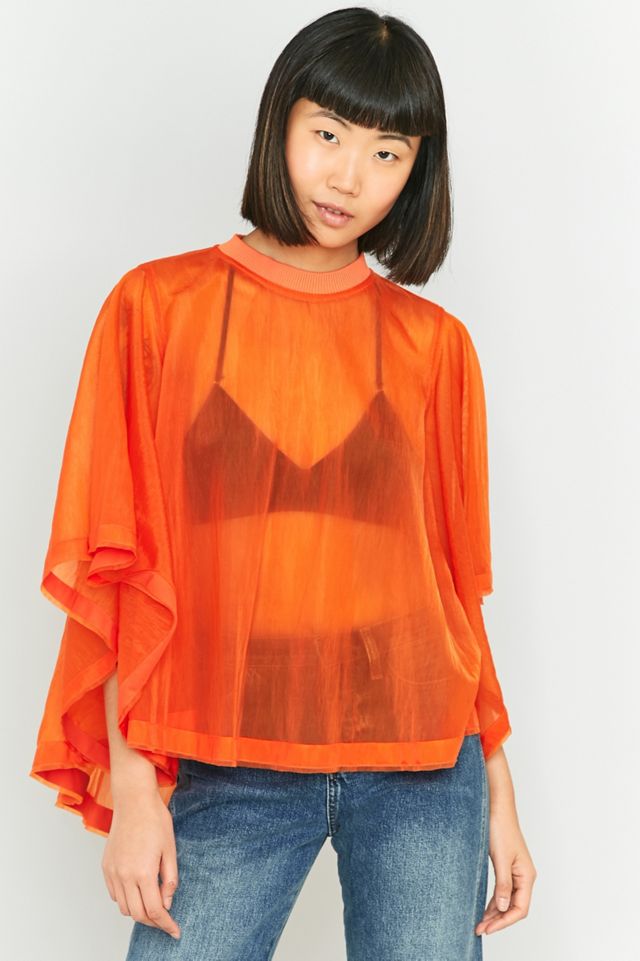 G.V.G.V. Naranja Sheer Flare Top #5