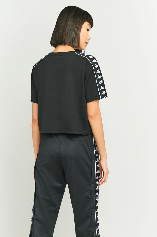 Kappa - T-shirt court rayé noir #3