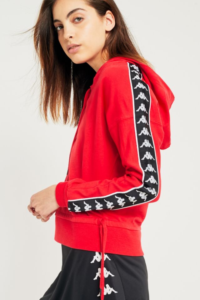 Kappa Frostie Red Striped Sleeve Hoodie | Urban Outfitters UK