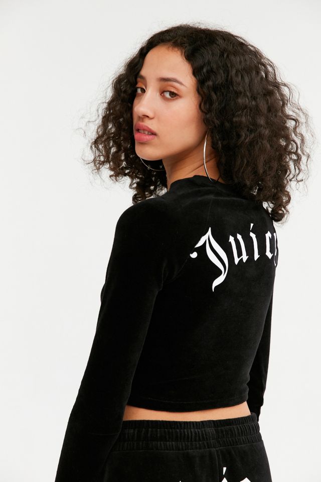 Juicy Couture para UO Manga Larga Cropped Velour Top #1