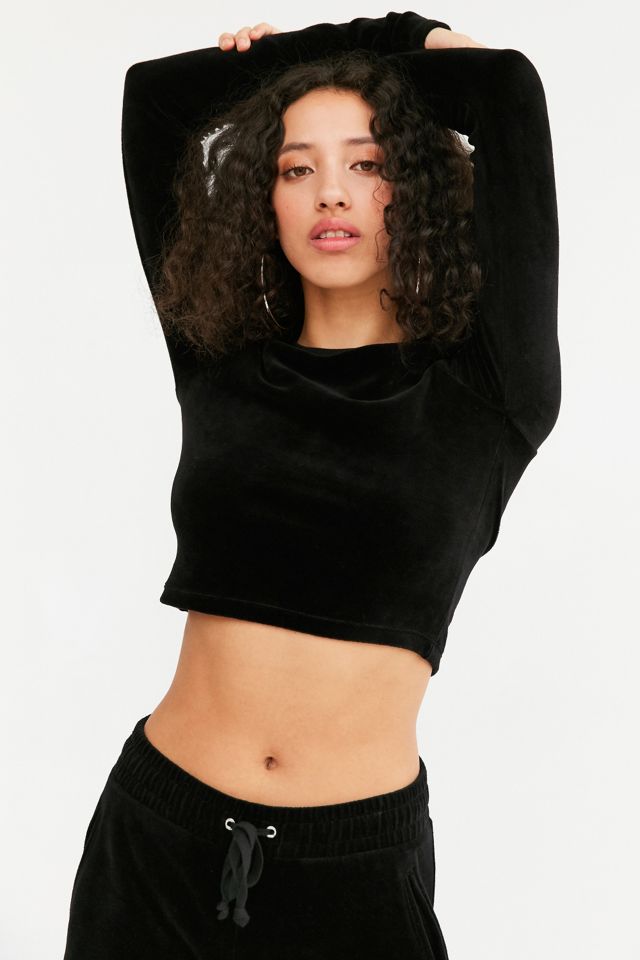 Juicy Couture para UO Manga Larga Cropped Velour Top #3