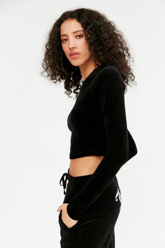 Juicy Couture para UO Manga Larga Cropped Velour Top #5