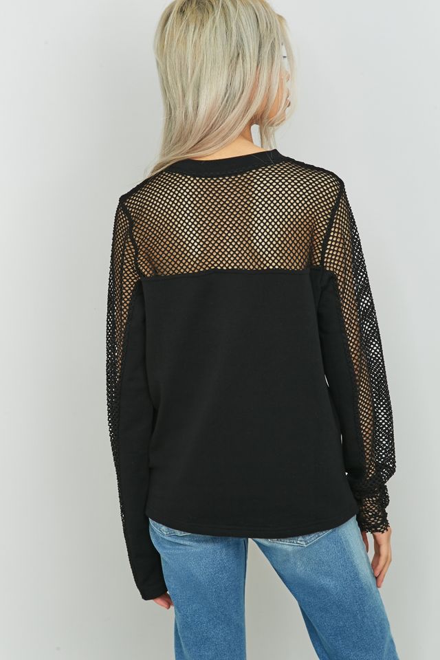 Cheap Monday Vice Black Mesh Sweatshirt #2