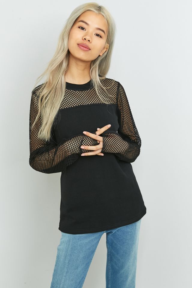 Cheap Monday Vice Black Mesh Sweatshirt #4