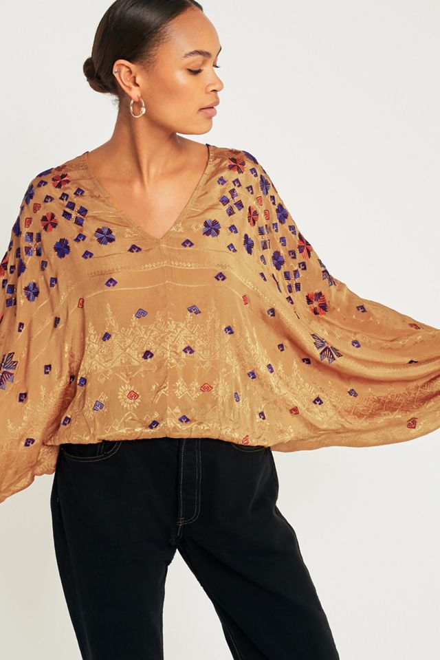 Free People Music In Time Top ricamato #1