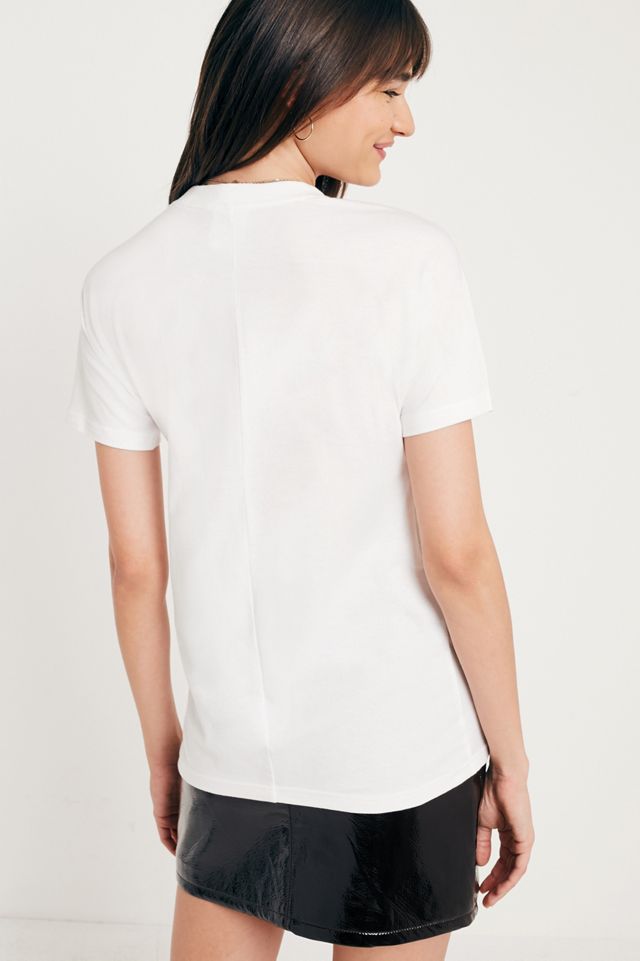 Reebok White Cropped Logo T-Shirt #2