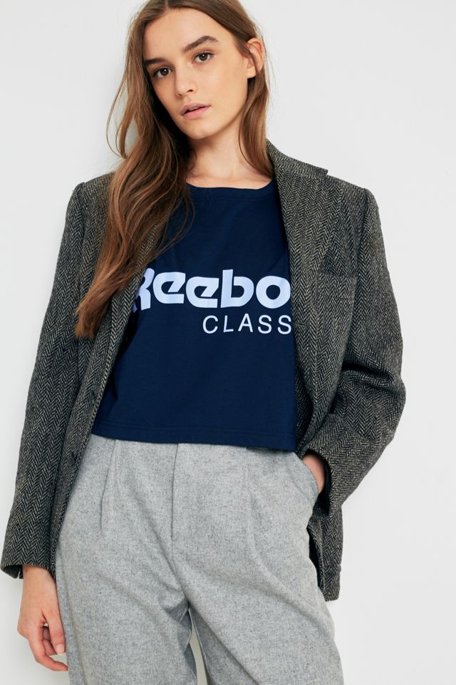Reebok Classic Blue Cropped T-Shirt #6