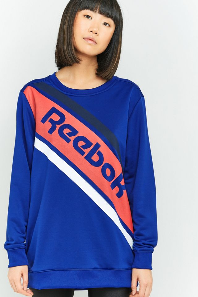 Reebok Blue Logo Stripe Sweatshirt #4