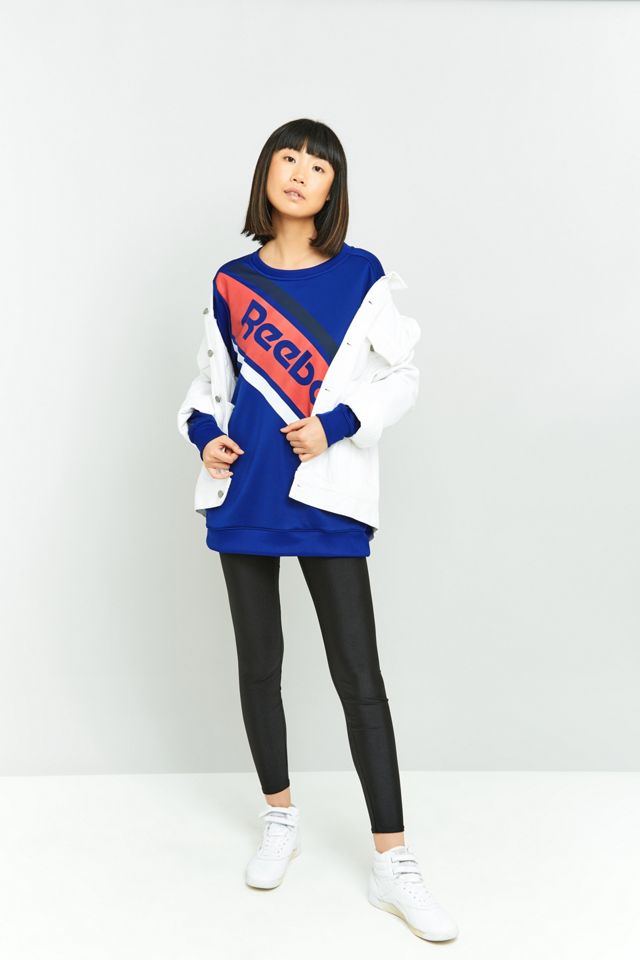 Reebok Blue Logo Stripe Sweatshirt #5