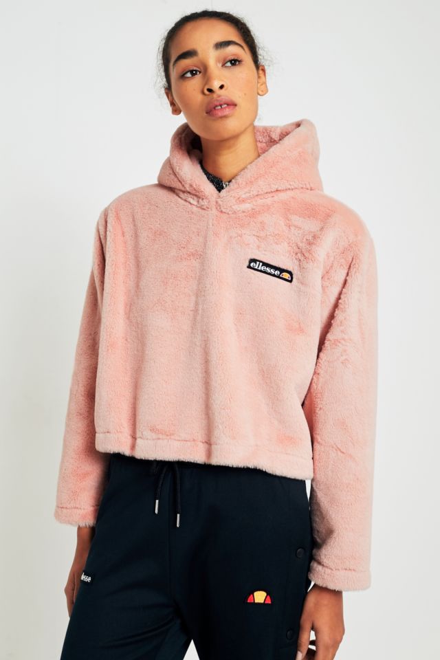 Ellesse crop pocket hoodie sale