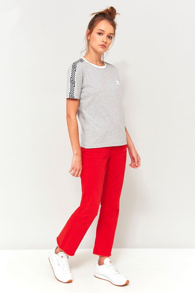 Umbro Retro Stripe Sleeve Grey T-Shirt #1