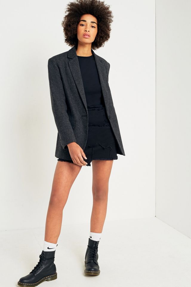 Light Before Dark Patchwork Asymmetrical Mini Skirt #2