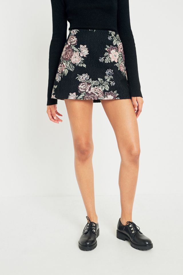 Pins & Needles Floral A-Line Mini Skirt #1