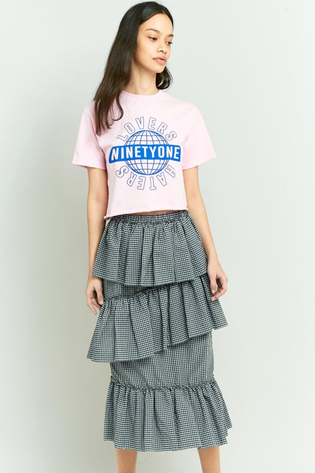 Gingham skirt 2025 urban outfitters