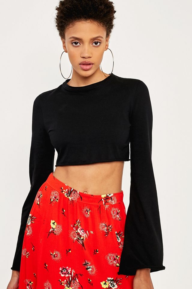 Pins & Needles Red Floral Midi Skirt #4