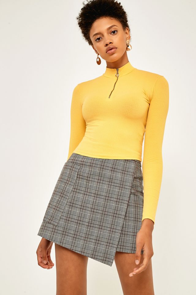 Urban Outfitters Checked Wrap Asymmetrical A-Line Skirt #2