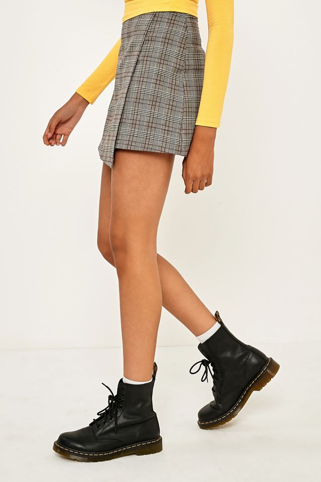 Urban Outfitters Checked Wrap Asymmetrical A-Line Skirt #4