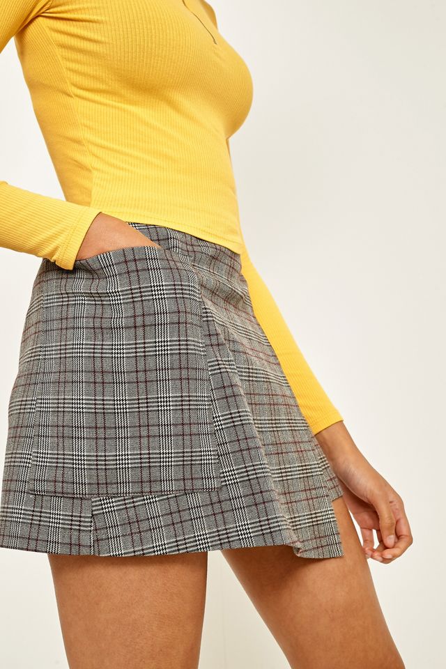 Urban Outfitters Checked Wrap Asymmetrical A-Line Skirt #5