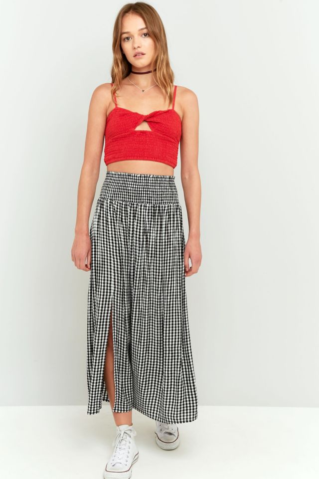 Gingham skirt 2025 urban outfitters