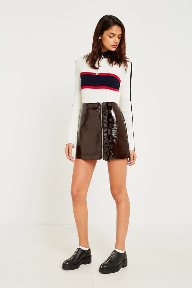 Urban Outfitters Vinyl Ruffle Pelmet Skirt #4