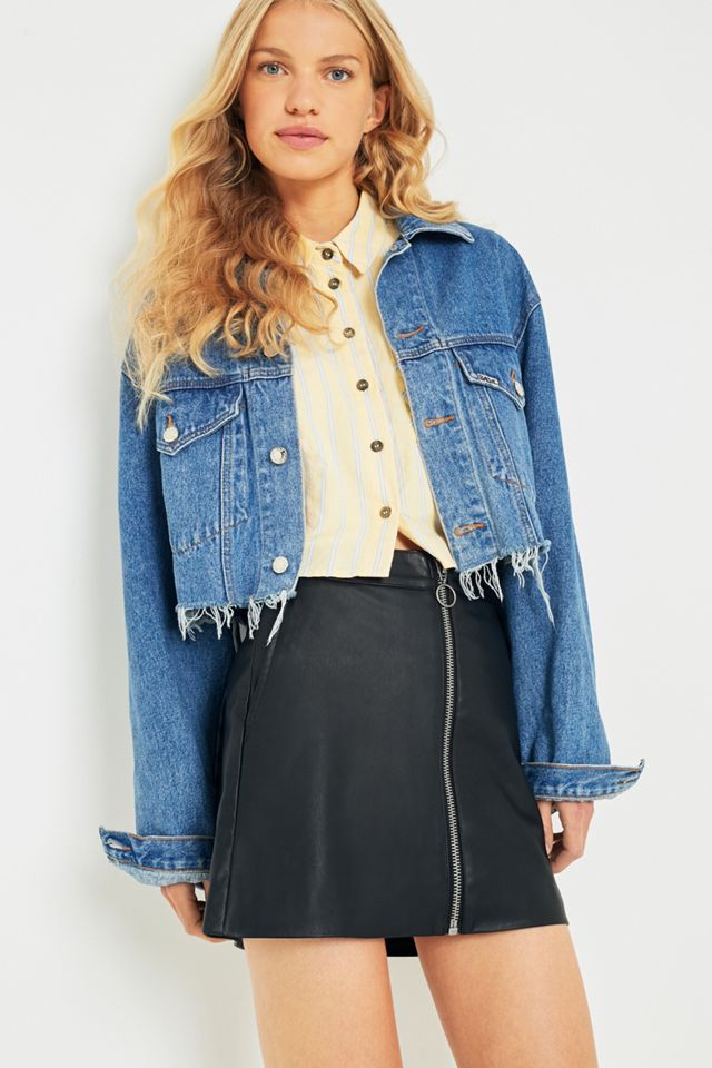 Urban Outfitters PU Zip-Front Skirt #1