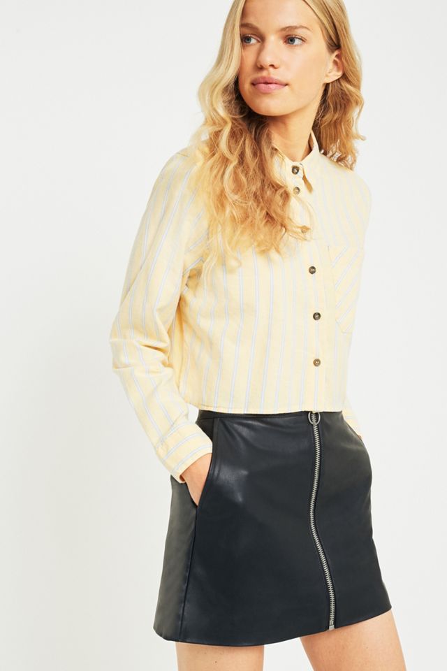 Urban Outfitters PU Zip-Front Skirt #5