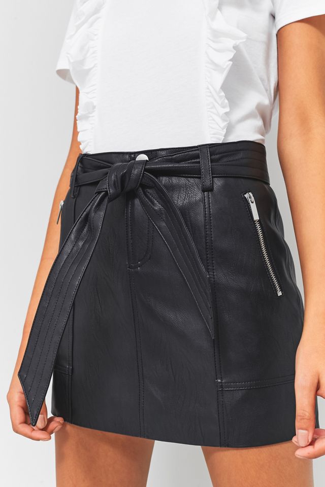Urban Outfitters PU Belted Biker Skirt #1